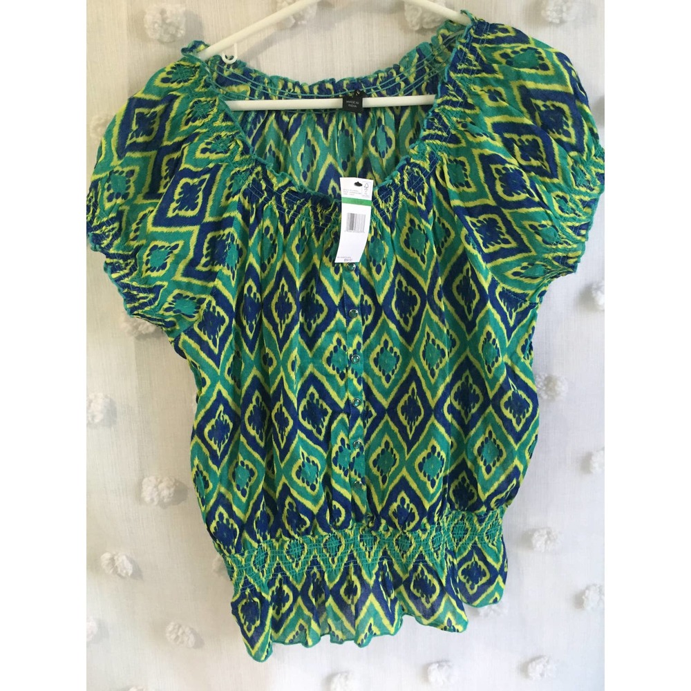 Women's Nine West Shelby teal shirt size Large New with tags